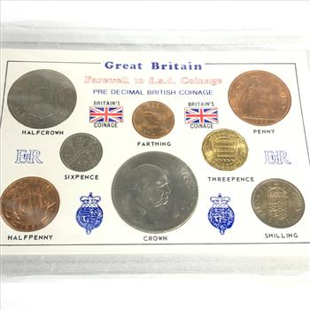 Great Britain Farewell to Pound Coinage Pre Decimal British Coin Set High Grade Uncirculated