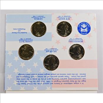 Hallmark American Spirit Collection*1999-P Uncirculated States Commemorative Quarter Set*Custom Holder