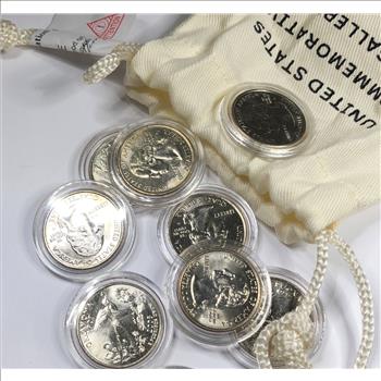 High Grade Uncirculated State Quarters (10) in Mint State Condition Protective Capsules Cloth Bag