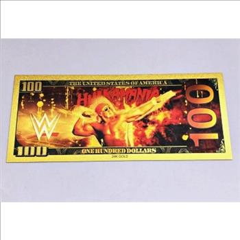 Hulk Hogan Gold Foil 100 Dollar Commemorative Banknote
