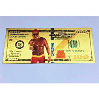Hulk Hogan Gold Foil 100 Dollar Commemorative Banknote