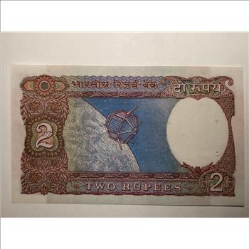 India 2 Rupees  Crisp Uncirculated Bank Note