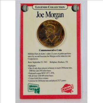 Joe Morgan Commemorative Coin*Baseball Second Baseman for 22 Years