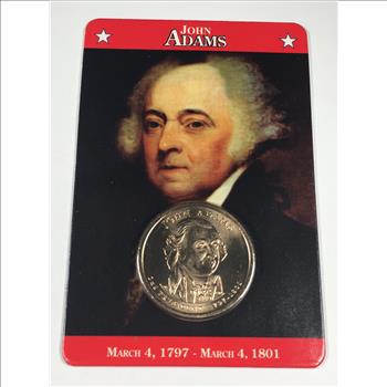 John Adams Presidential Commemorative Dollar*Brilliant Uncirculated*Facts Card
