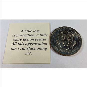 Kennedy Half Dollar with Colorized Elvis Presley Bust*Live A Little, Love A Little, 1968