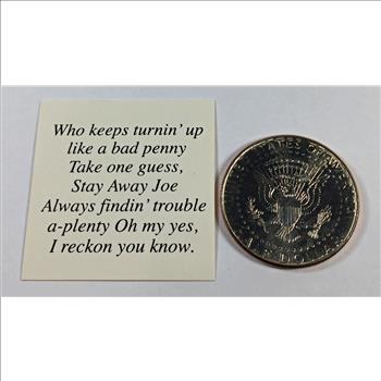 Kennedy Half Dollar with Colorized Elvis Presley Bust*Stay Away Joe, 1968