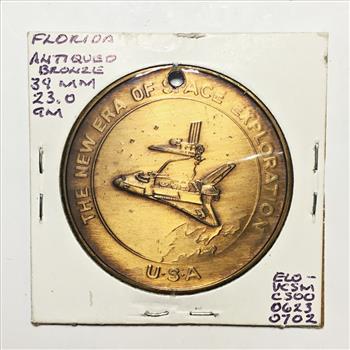 Kennedy Space Center Medallion*Antiqued Bronze*39mm