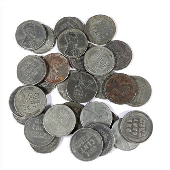 Large Lot of 1943 Steel Pennies World War II Era Wheat Cents