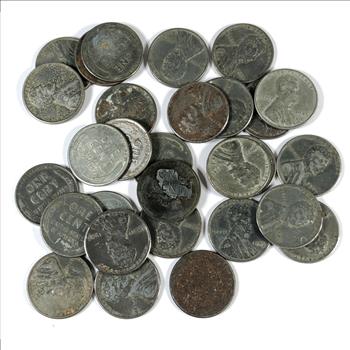 Large Lot of 1943 Steel Pennies World War II Era Wheat Cents