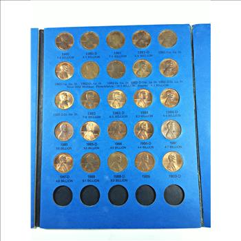 Lincoln Memorial Cent Collection Album Starting 1959*Includes 76 Memorial Cents*Includes Some High Grade Coins