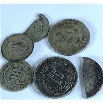 Lost of Silver US Obsolete Type Coins Including Half Dime, Silver 3 Cent Piece, Barber Dime, Bust Dime and MORE