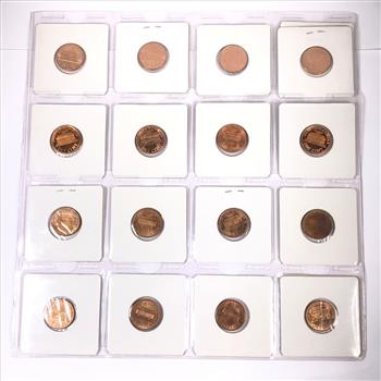 Lot of 16 1970's, 1980, and 1990's Lincoln Head Memorial Cents*Also 2010-D Lincoln Head Shield Commemorative Cent