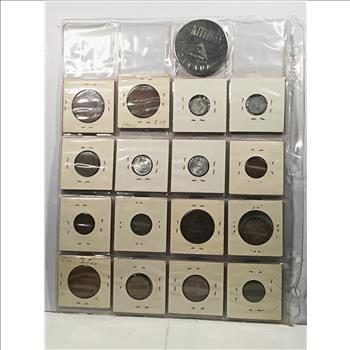 Lot of 16 World Coins and 1 World Token*Some Coins are Silver*Austria, British and More