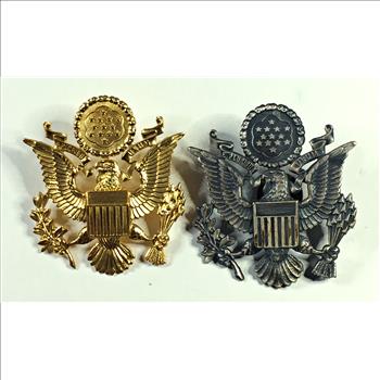 Lot of (2) Genuine Brass US Army Seals