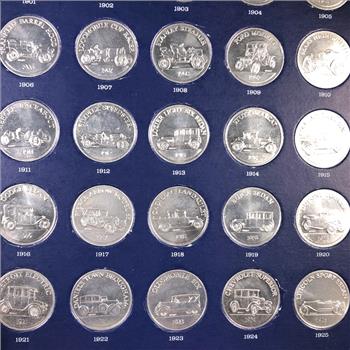 Lot of 25 Antique Car Collection Tokens*Series 1*Uncirculated*Franklin Mint