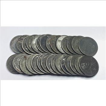 Lot of (29) 1943 World War II Emergency Issue Lincoln Steel Cents