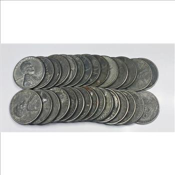 Lot of (29) 1943 World War II Emergency Issue Lincoln Steel Cents