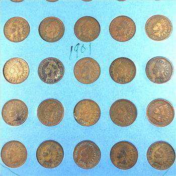 Lot of 29 Indian Head Cents and One (1) Lincoln Head Wheat Cent*Most Are 1901 Cents