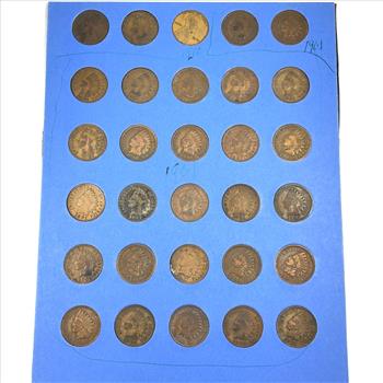 Lot of 29 Indian Head Cents and One (1) Lincoln Head Wheat Cent*Most Are 1901 Cents