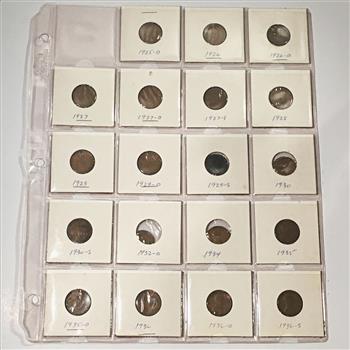 Lot of 38 Lincoln Head Wheat Cents*1925 - 1943*Various Grades