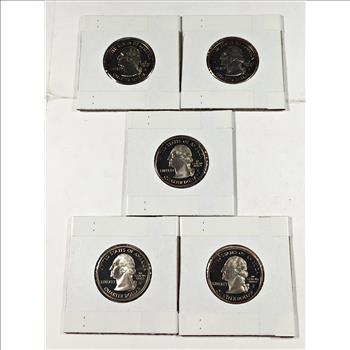 Lot of Five 1999-S America the Beautiful Commemorative Quarters*All Proof & Deep Cameo