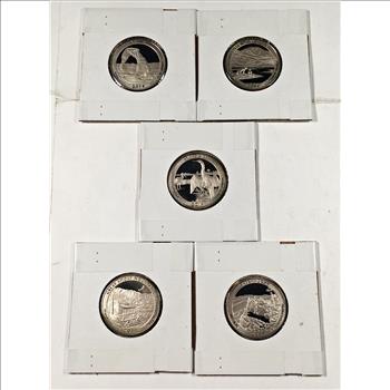 Lot of Five 2014-S America the Beautiful Commemorative Quarters*All Proof & Deep Cameo
