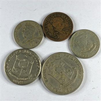 Lot of Five Philippines Coins: 1960's and 1970's*Various Grades and Denominations