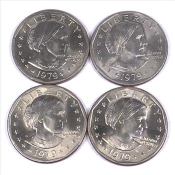 Lot of Four (4) 1979-D Susan B. Anthony Commemorative Dollars