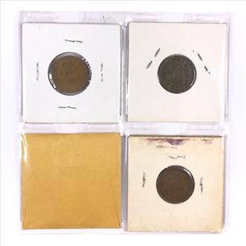 Lot of Four (4) Early 1900's Lincoln Head Wheat Cents