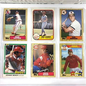 Lot of Six (6) Vintage Hall of Famer Baseball Cards