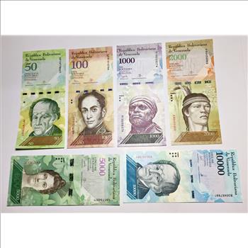 Lot of Six Late 2010's Venezuela Banknotes*Various Denominations*Crisp Uncirculated