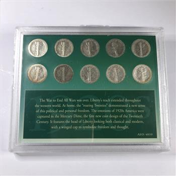 Lot of Ten 1920's Silver Mercury Head Dimes*Various Conditions and Mint Marks