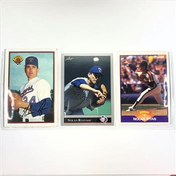 Lot of Three (3) NOLAN RYAN Baseball Trading Cards