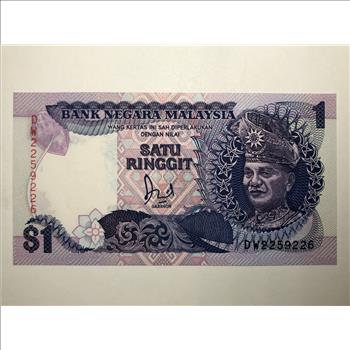 Malaysia 1 Satu Ringgit  Crisp Uncirculated Bank Note