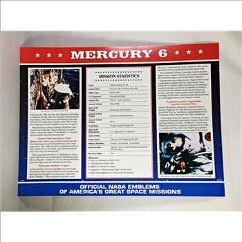 MERCURY 6 (Friendship 7) NASA Space Mission Emblem Patch*Encased in 9