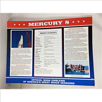MERCURY 8 (Sigma 7) NASA Space Mission Emblem Patch*Encased in 9
