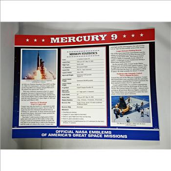 MERCURY 9 (Faith 7) NASA Space Mission Emblem Patch*Encased in 9