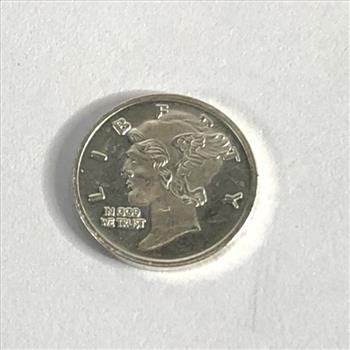 Mercury Dime Style 1 Gram 999 Silver Round