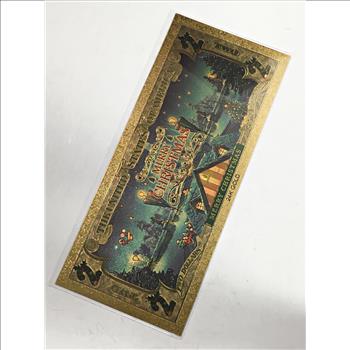 Merry Christmas/Santa Gold Foil $2 Banknote