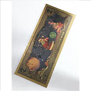 Merry Christmas/Santa Gold Foil $2 Banknote