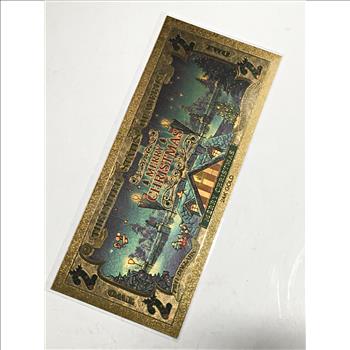 Merry Christmas/Santa Gold Foil $2 Banknote