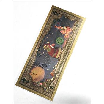 Merry Christmas/Santa Gold Foil $2 Banknote