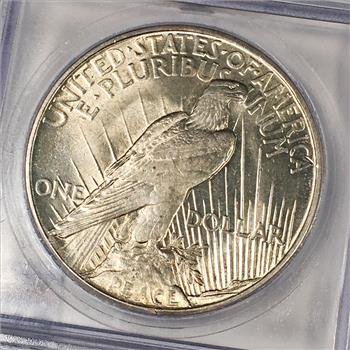 MINT ERROR*1921 Peace Silver Dollar*Cracked Planchet, Cleaned*Graded MS60 Details by ICG