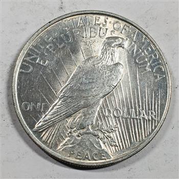 MINT ERROR*1923 Peace Silver Dollar*Double Die Reverse, Tiara