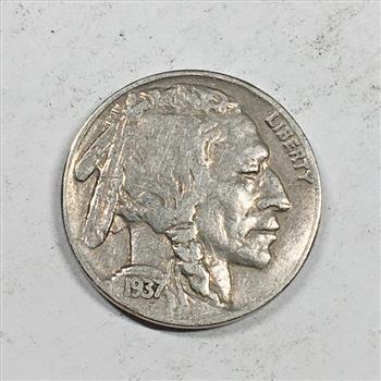 MINT ERROR*1937 Buffalo Nickel*Lamination Error