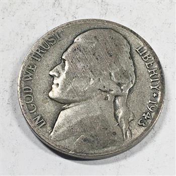 MINT ERROR*1943-P Silver Wartime Jefferson Nickel*Die Crack