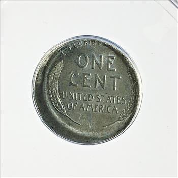 MINT ERROR*1943-S Steel Lincoln Head Wheat Cent*TILTED PARTIAL COLLAR*Graded MS60 Details by ANACS