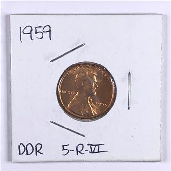 MINT ERROR*1959 Double Die Reverse Lincoln Head Memorial Cent