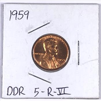 MINT ERROR*1959 Double Die Reverse Lincoln Head Memorial Cent