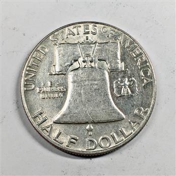 MINT ERROR*1962-D/D REPUNCH ERROR Silver Franklin Half Dollar